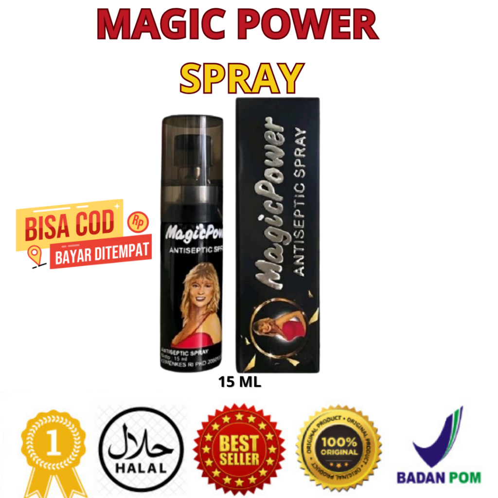Jual Magic Power Spray Hitam- Magic Power Antiseptic Spray 1 Kotak Isi ...