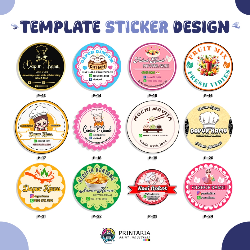 Jual Sticker Logo Custom Kemasan Produk | Paket 1000 Pcs Chromo | Sudah ...