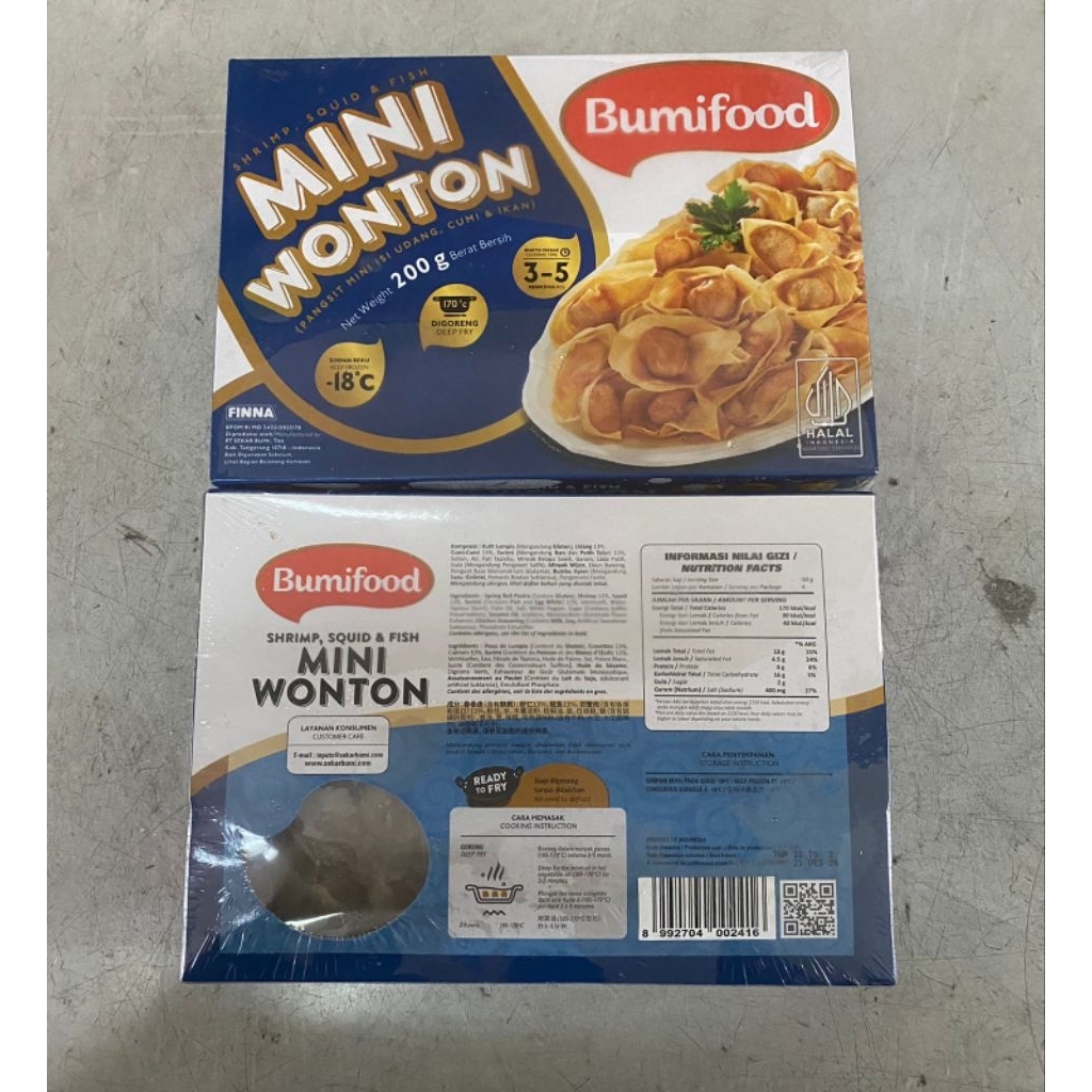 Jual Bumifood Mini Wonton Pangsit Goreng Pangsit Bioskop (kemasan baru ...