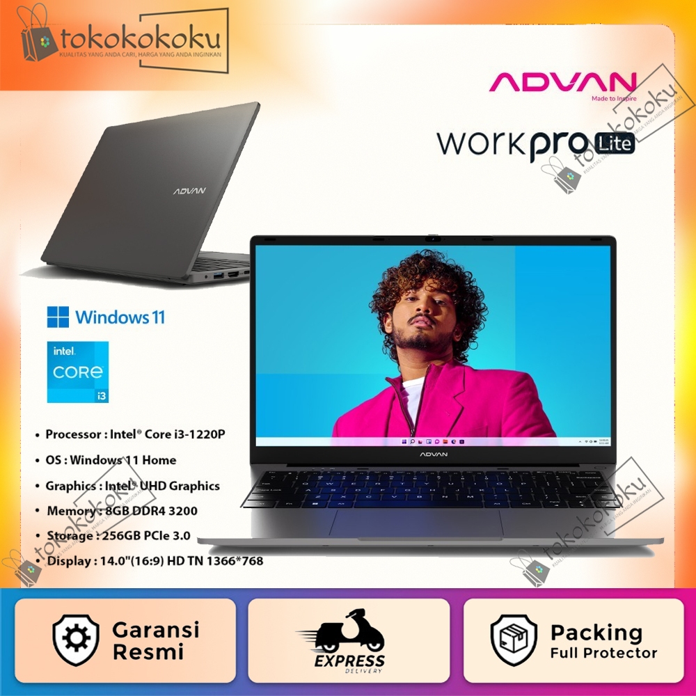Jual Advan Laptop Workpro Lite Intel Core i5-12450H FHD IPS 8/256GB ...