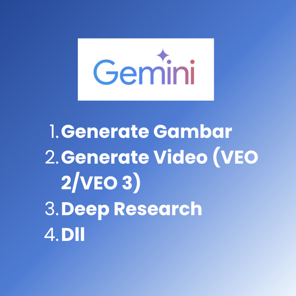 Jual GEMINI AI PRO | VEO 3 | GDRIVE 2TB | Shopee Indonesia