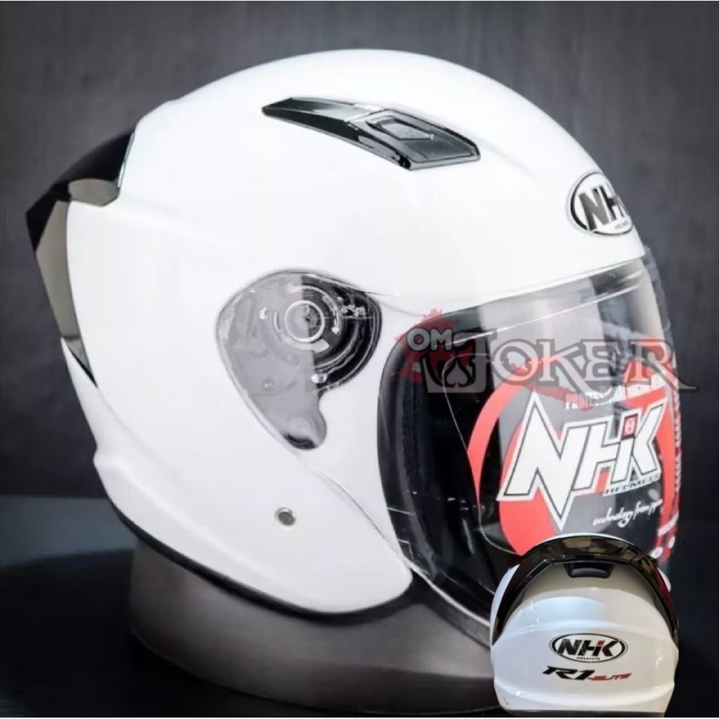 Jual HELM NHK R1 ELITE SOLID HELMET HALF FACE SNI ORIGINAL | Shopee ...