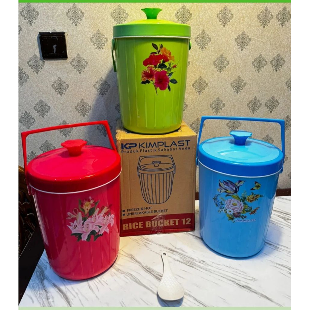 Jual Termos nasi / penyimpanan nasi 12L / kimplast rice bucket | Shopee ...