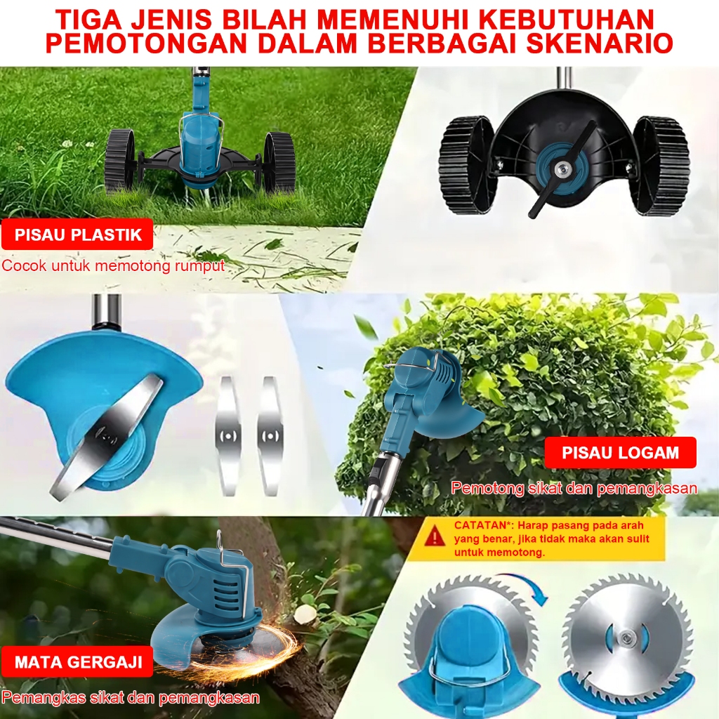 Jual VICTOOL 500W Mesin Pemotong Rumput Berdaya Tinggi Pemangkas Rumput ...