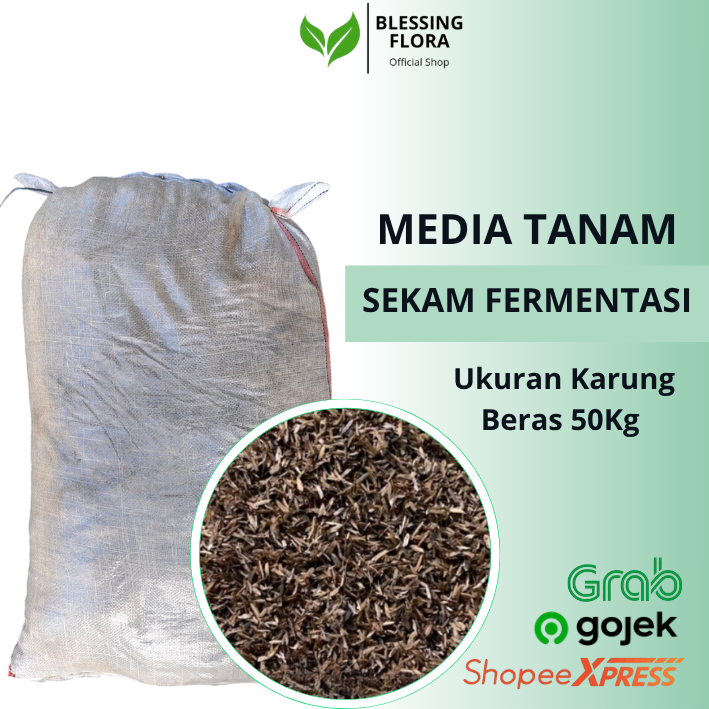 Media Tanam Sekam Mentah Fermentasi Karung 50Kg