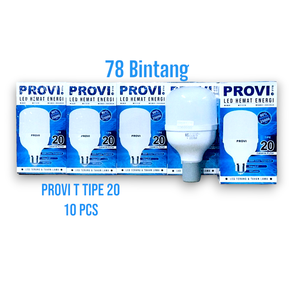 Jual Provi T 20w paket 10pcs - lampu led bulat PROVI TIPE 20 - lampu ...