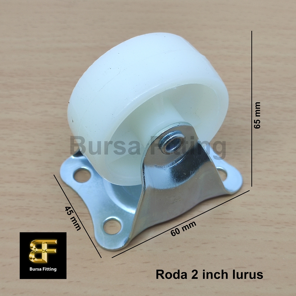 Jual Roda 2 inch putih / roda nylon 2 inch / roda caster / roda lemari ...