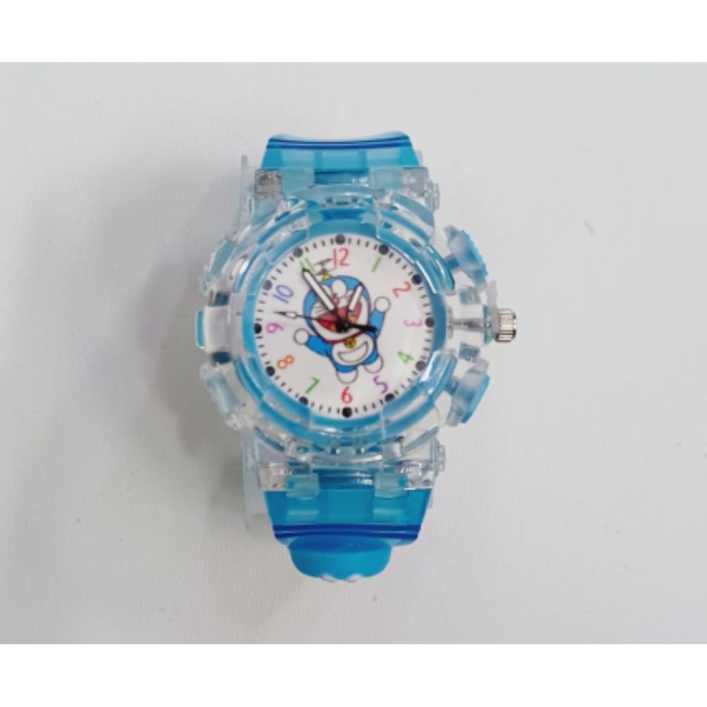 Jual Jam mainan anak karakter Ultraman dan Doraemon ada lampu kedap ...