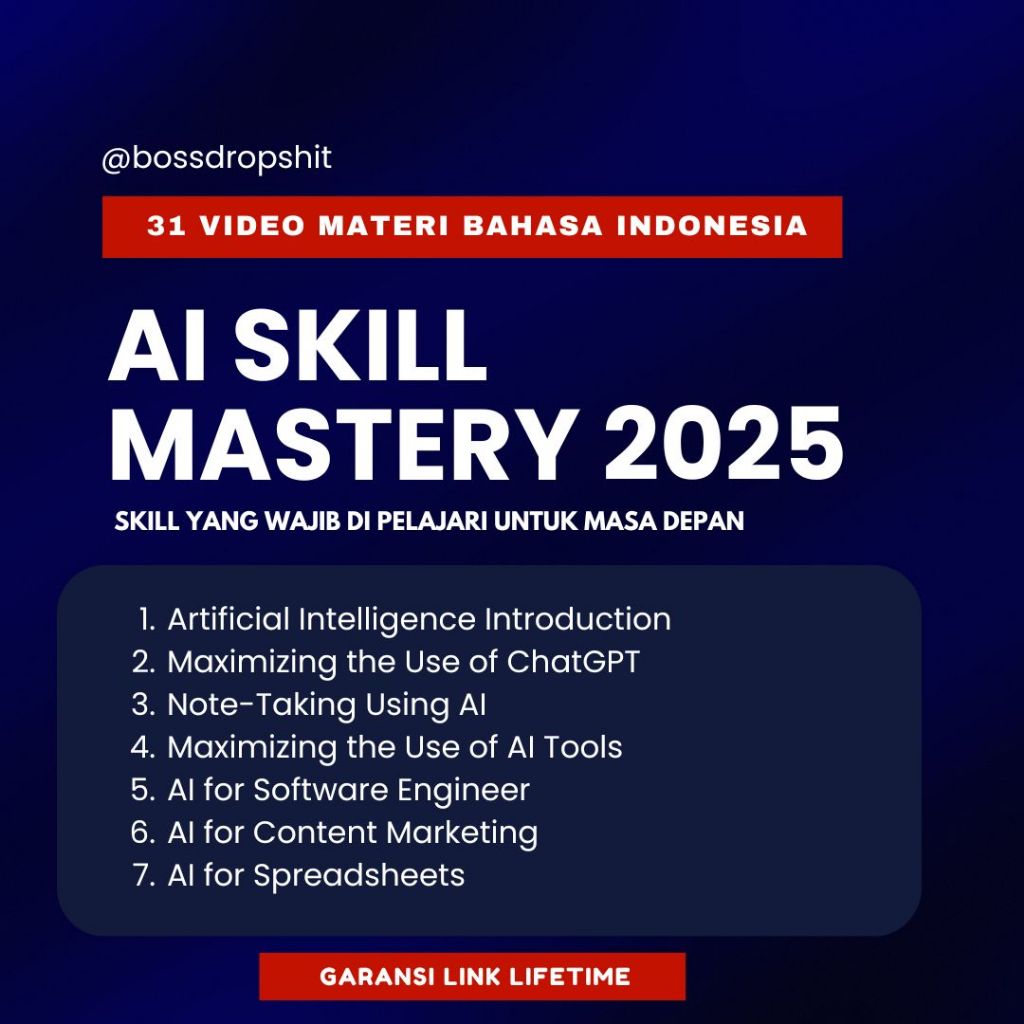 Kuasai Ai untuk Masa Depan, belajar Ai untuk menambah skill Bisnis Online digital marketing
