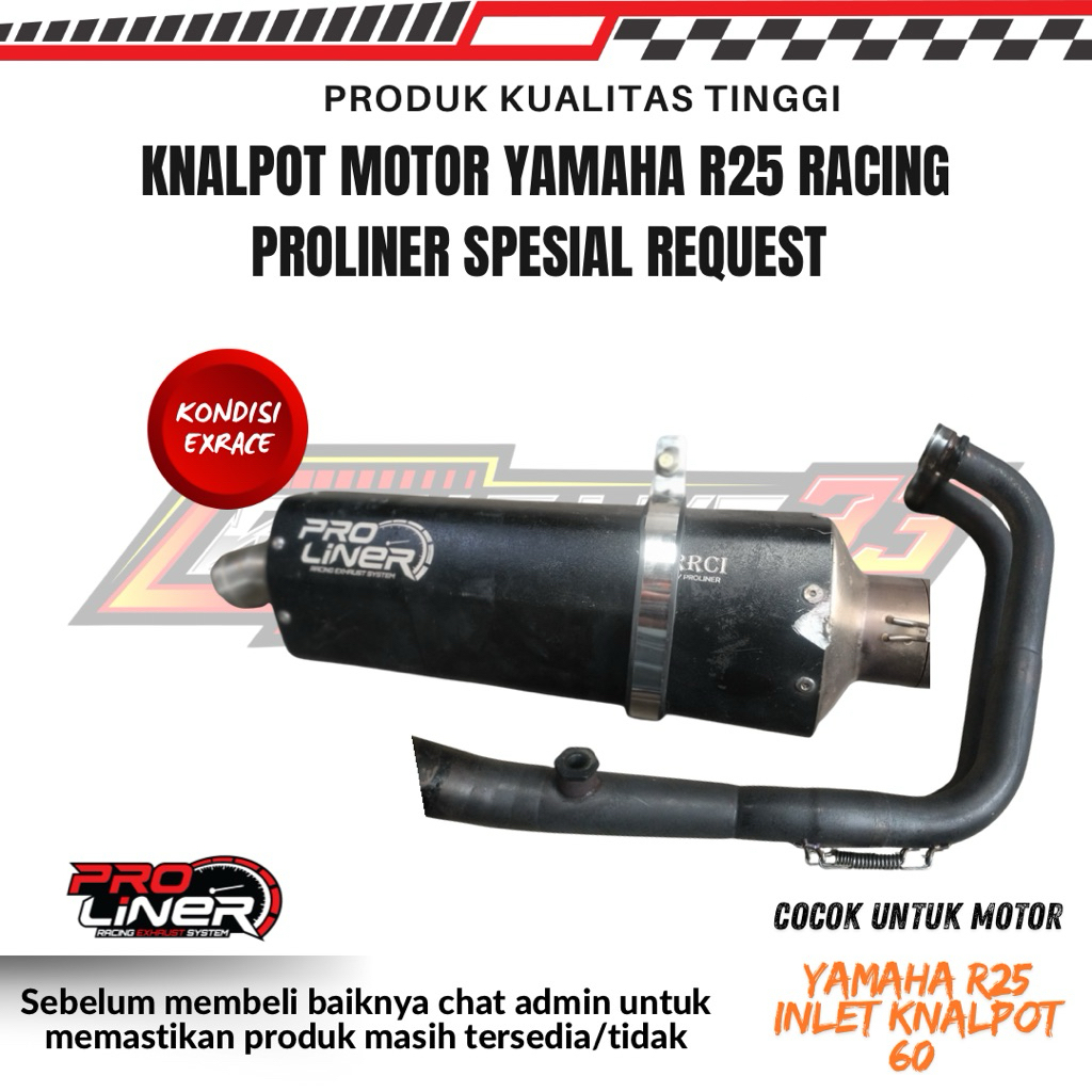 Jual Knalpot Motor Racing Yamaha R25 PROLINER Spesial Request | Shopee ...
