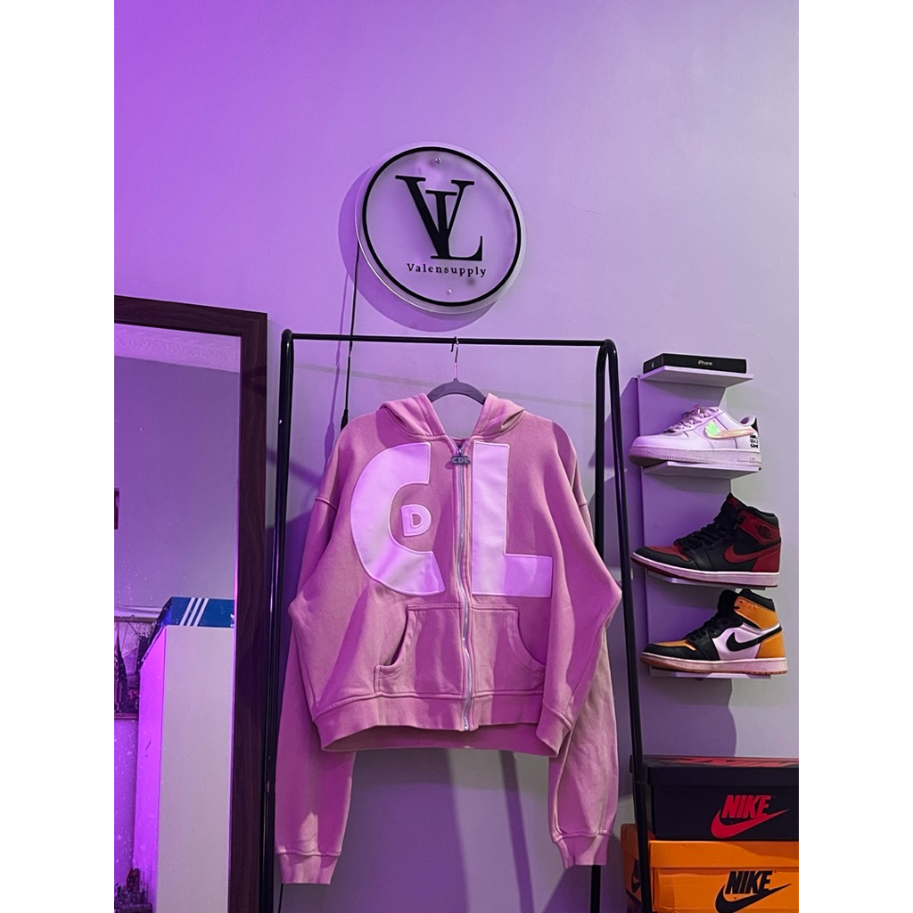 Jual Calle Pink V2 Zipper Hoodie | Shopee Indonesia
