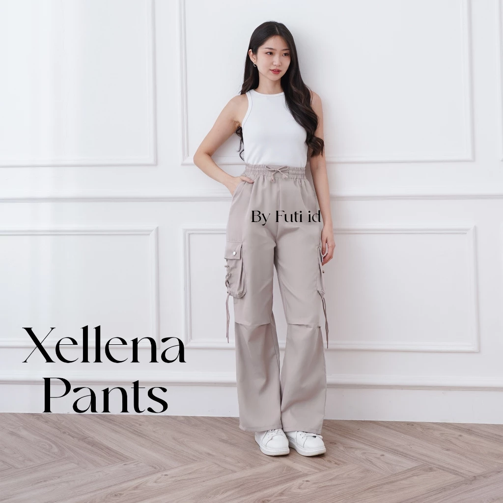 Xellena Pants Celana Cargo Wanita Premium Drill