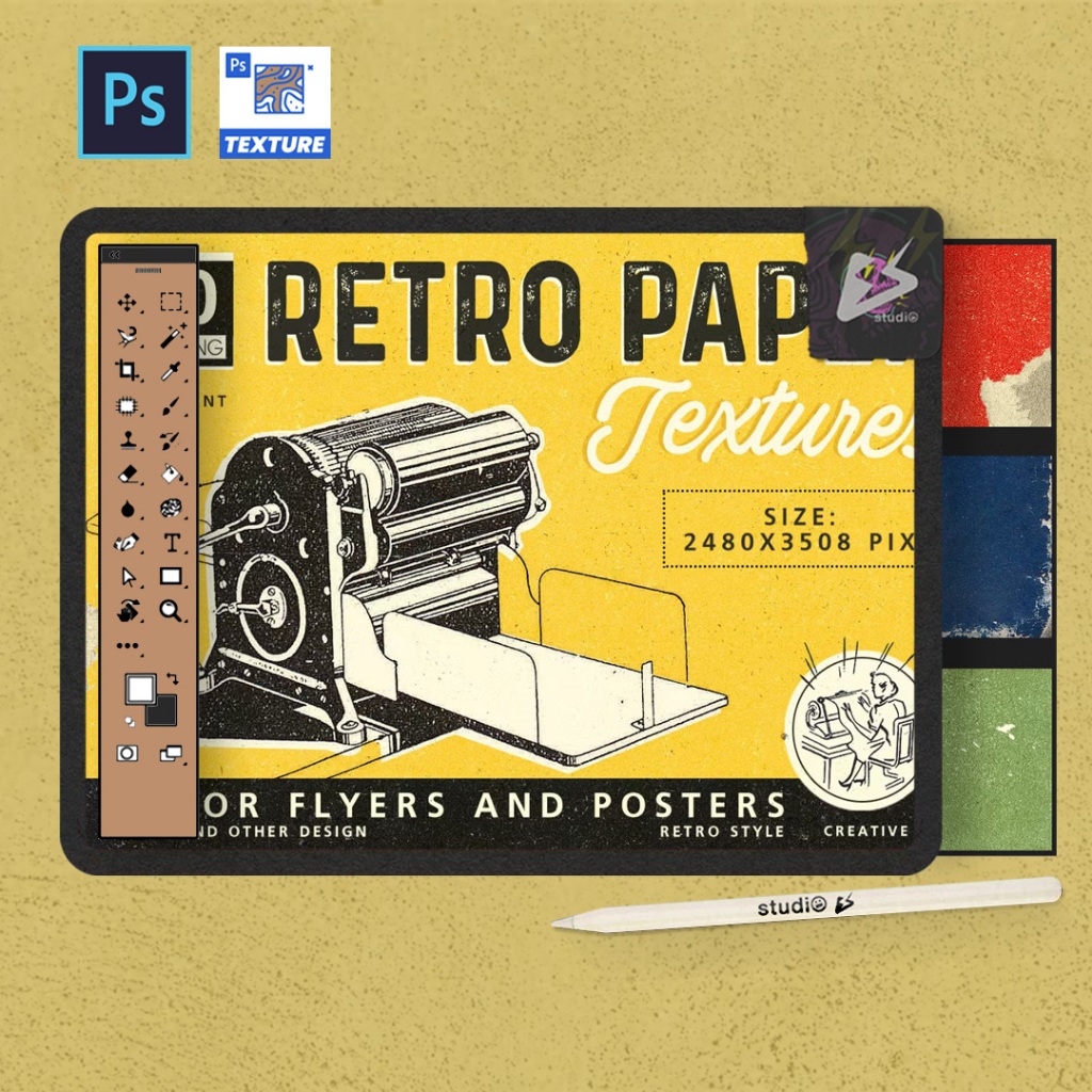 Jual Photoshop Texture - RM Retro Paper Textures | Shopee Indonesia