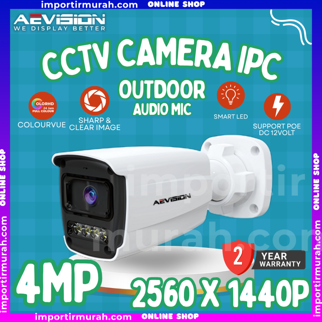 Jual KAMERA CCTV 4MP IPC OUTDOOR SUPPORT AUDIO MIC Bergaransi ...