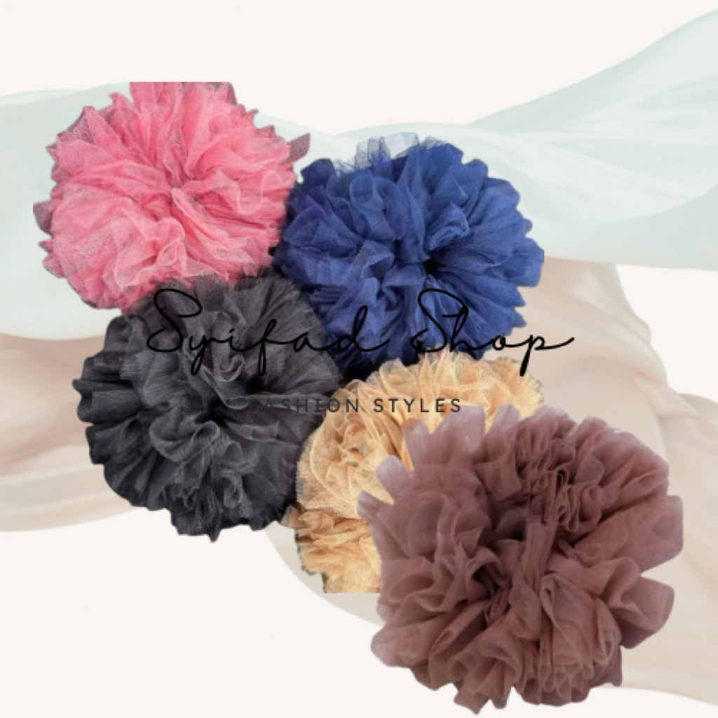 Jual Ikat Rambut Scrunchie Hijab Jumbo Besar Cepol Cemol Kunciran ...
