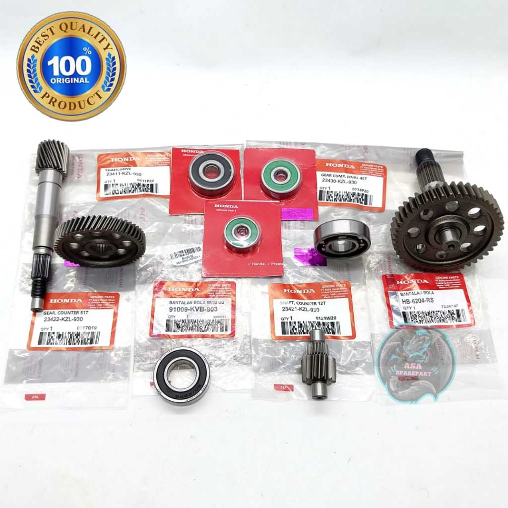 Jual Gigi Rasio Set KZL + Bearing Motor Honda Beat Fi Injeksi , Scoopy ...
