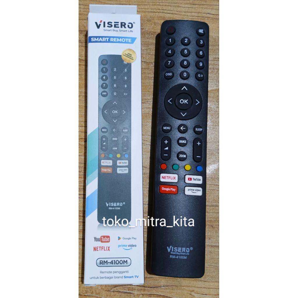 Jual Visero Remote TV Smart TV Android RM-4100M (Untuk Berbagai Brand ...