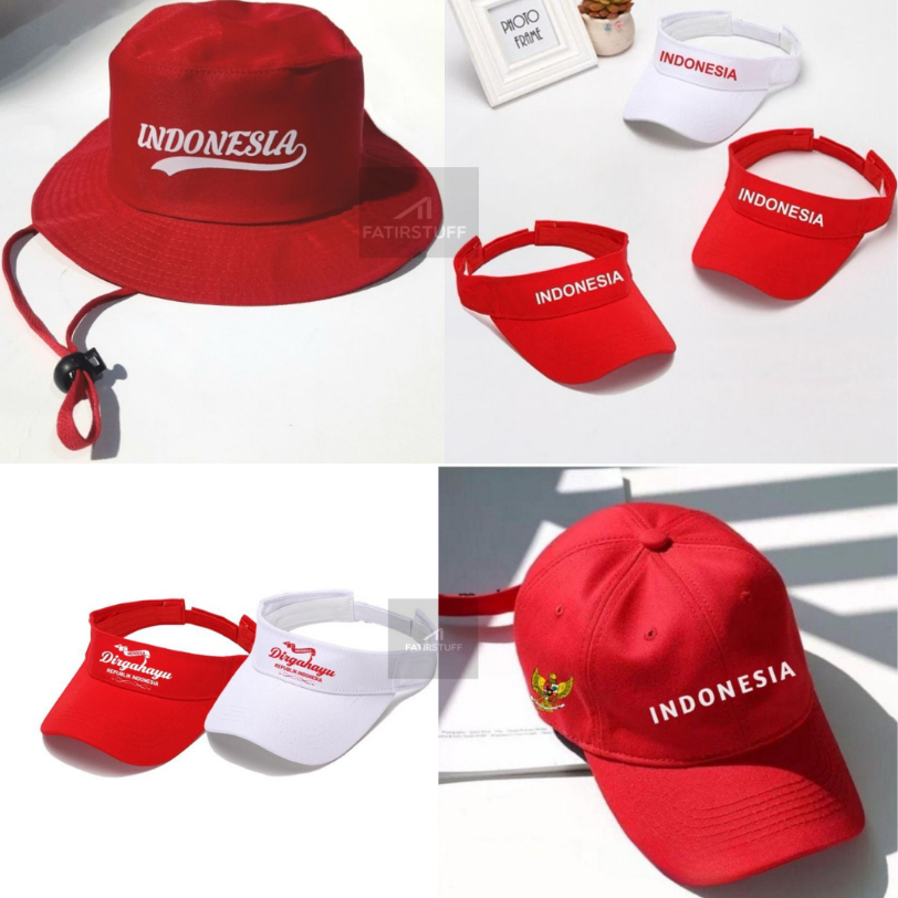Topi 17 Agustus Hut RI Indonesia 2026 Topi Bordir Logo Indonesia