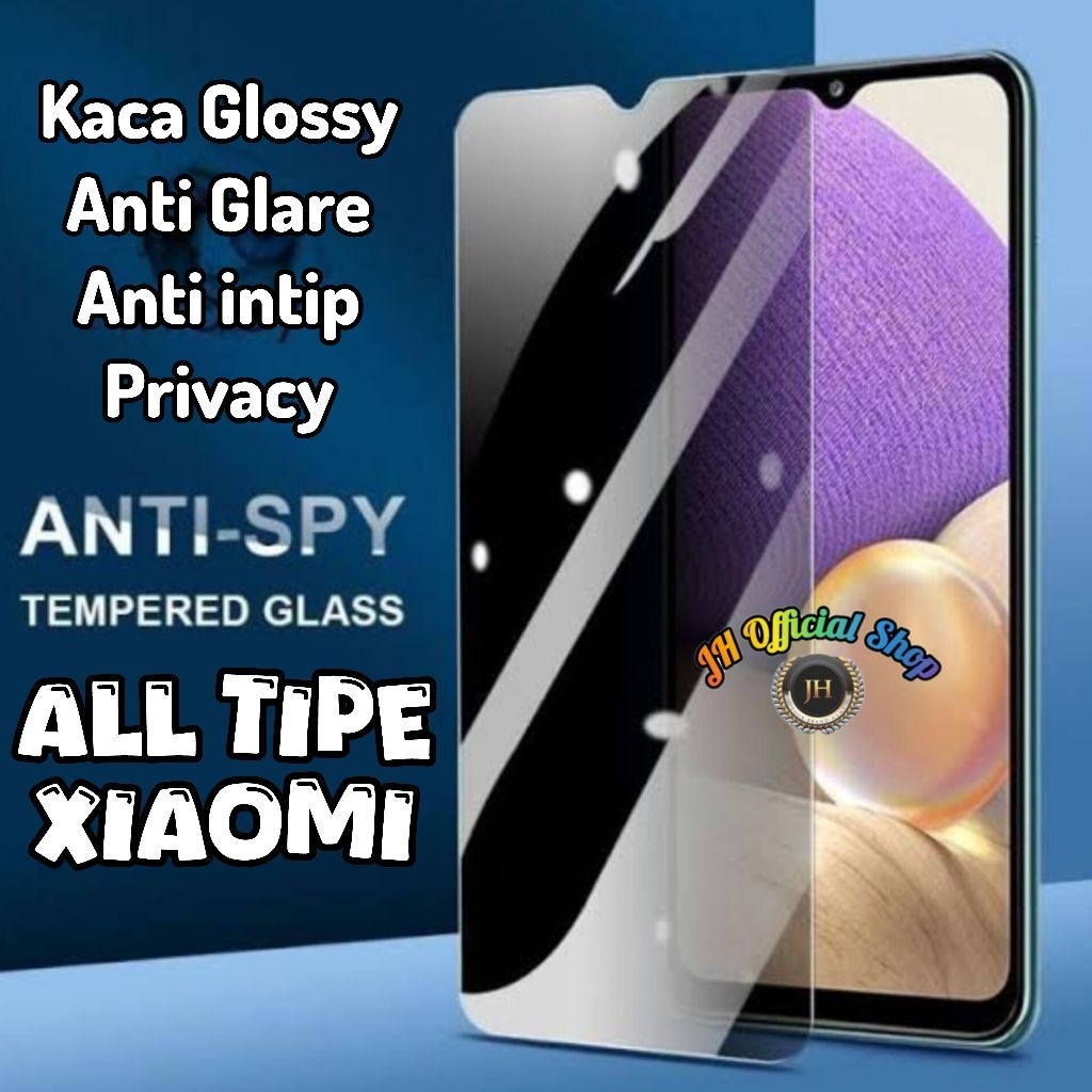 Jual anti gores kaca tebal hitam SPY XIAOMI redmi ALL TYPE note 7 8 8a ...