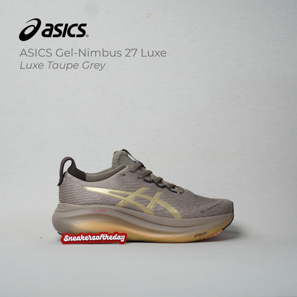 SEPATU RUNNING ASICS Gel-Nimbus 27 Luxe Taupe Grey