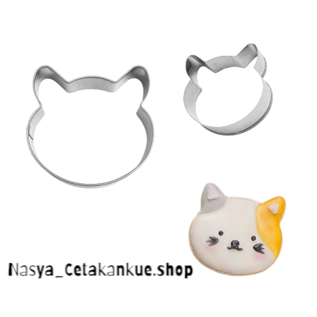 Jual Ring Roti bentuk kepala kucing stainless steel / Cookie cutter ...
