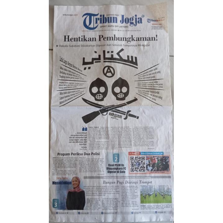 Jual Koran TRIBUN JOGJA 23 Februari 2025 (Cover Hentikan Pembungkaman ...