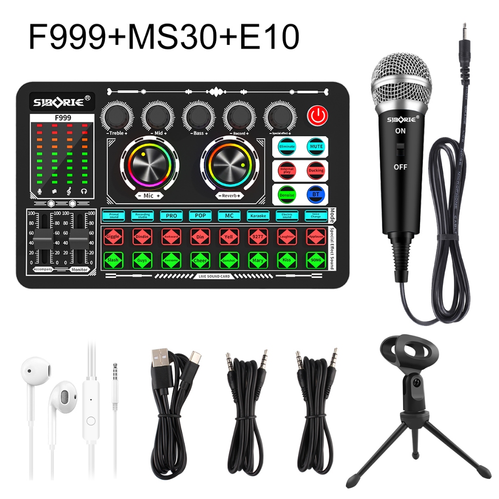 Jual Siborie F999 Soundcard Original Paket Lengkap Mixer Bluetooth ...