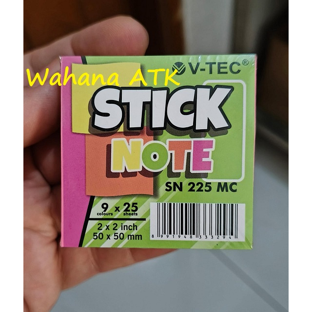 Jual Vtec stick note memo tempel 50 x 50 sn 225 mc | Shopee Indonesia
