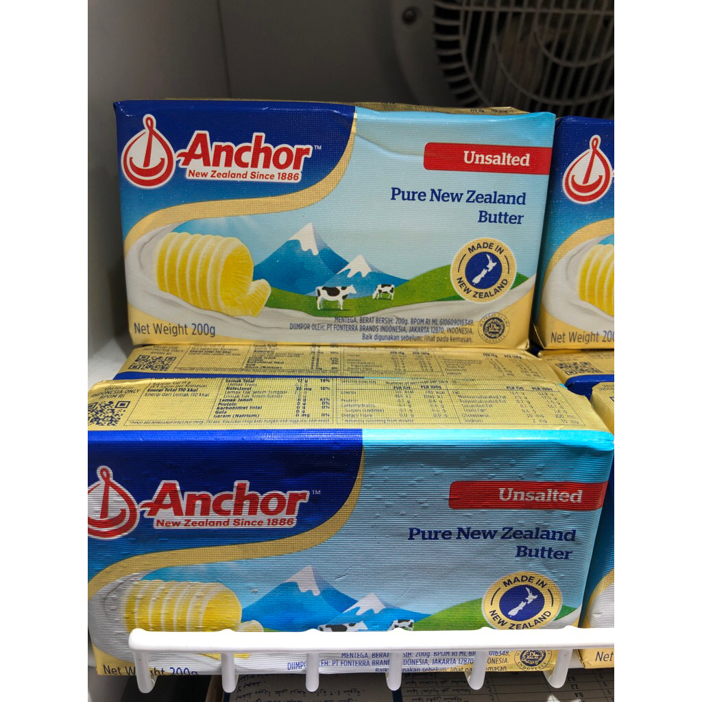 Jual Anchor Unsalted Butter 200gr | Unsalted Butter | Shopee Indonesia