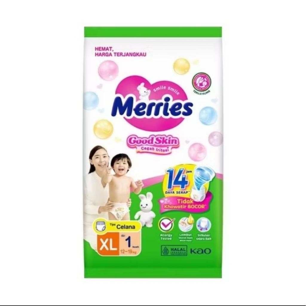 Jual MERRIES RENCENG isi 6 SIZE S M L XL XXL / PAMPERS MERRIES RENTENG ...