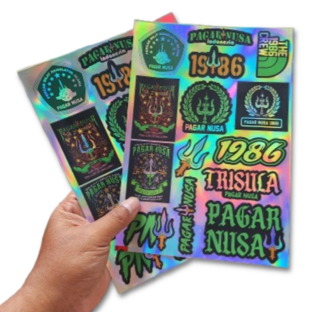 Jual STICKER PAGAR NUSA HOLOGRAM dan GLOSY // TAHAN AIR SUDAH CUTING ...