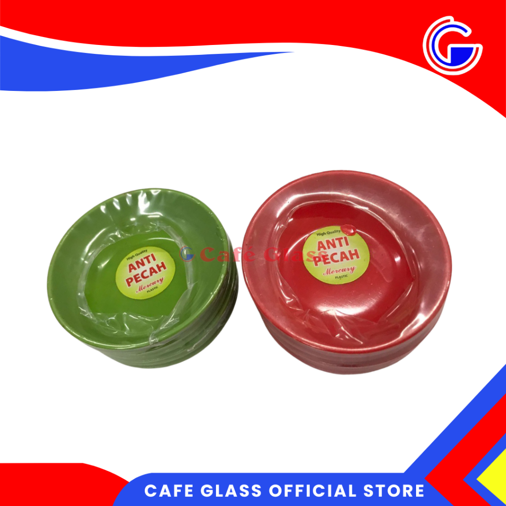 Lepek Sambal Plastik Anti Pecah Isi 6 Pcs  Diameter 8 I Lepek Mercury I Lepek Kecap I Lepek Bulat 035 Camel