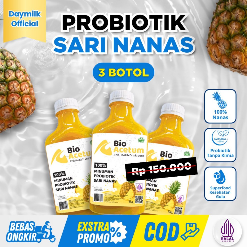 BioAcetum - Minuman Probiotik 100% Alami - Bantu Atasi Diabetes & Gula Darah - Kolestrol - Asam Urat