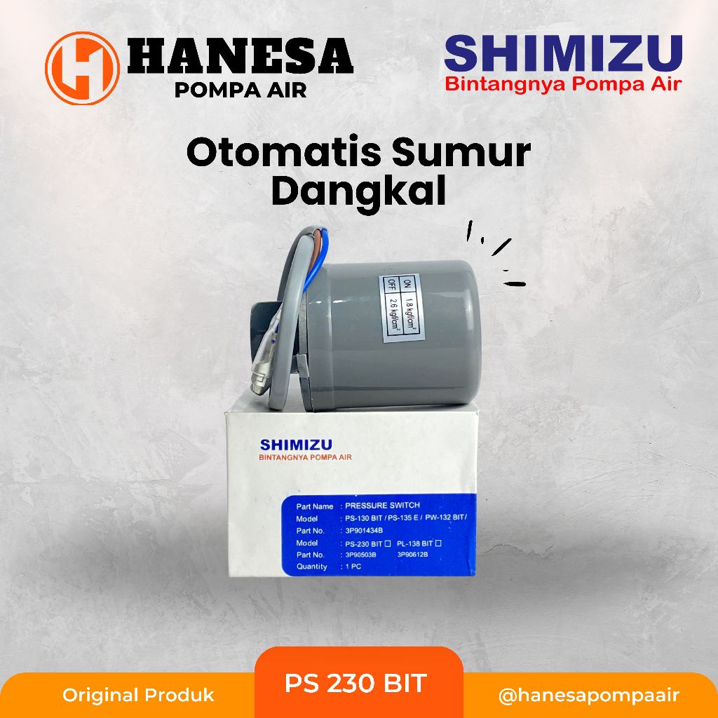 Jual OTOMATIS SHIMIZU PS 230 BIT / PRESSURE SWITCH PS 230 / Otomatis ...