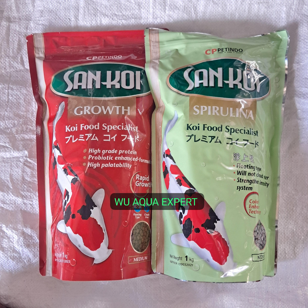 Jual San Koi Spirulina Growth Fish Food 2mm 5mm - 1kg Pakan Ikan Hias ...