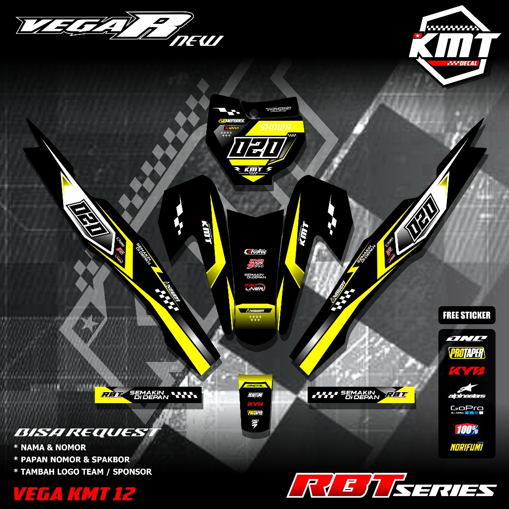 Jual Sticker RBT/GTX VEGA R NEW Stiker Striping Motor RBT Bebek Modif ...
