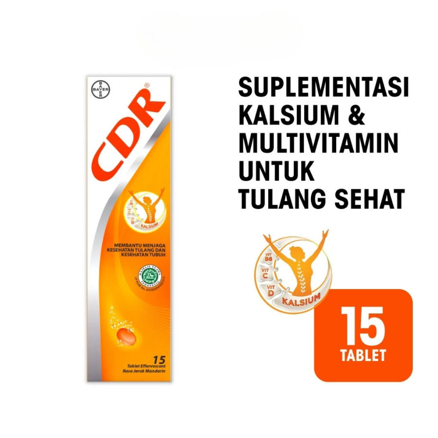 Jual CDR Multivitamin Jeruk Mandarin Tube 15 Tablet | Shopee Indonesia