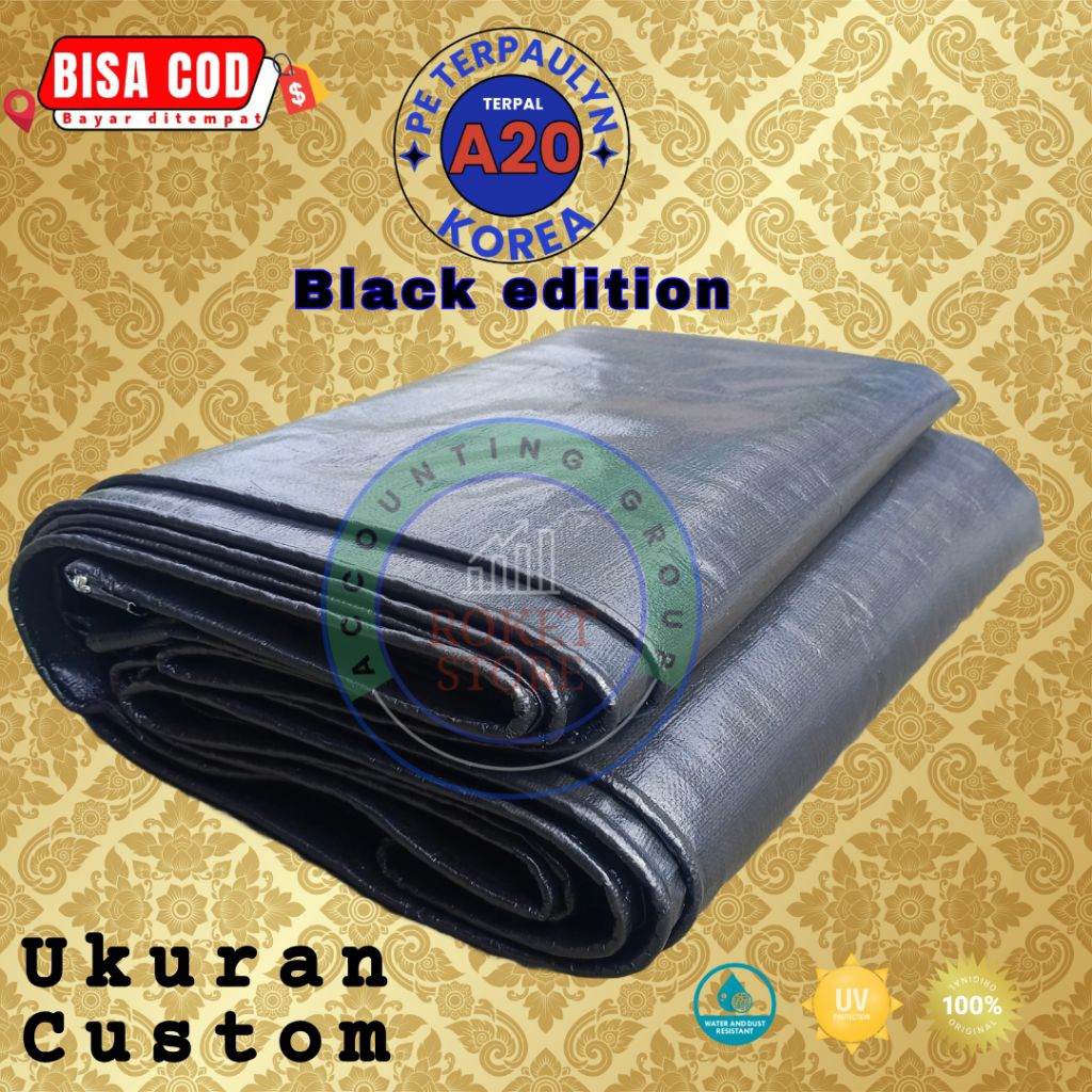 Jual ORIGINAL!!TERPAL UKURAN CUSTOM A12 DAN A20 KOREA HITAM WATERPROOF ...