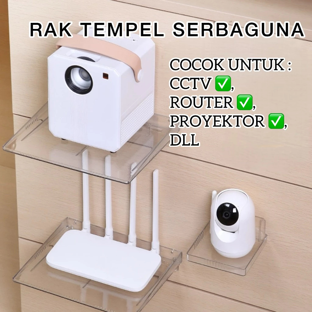 Jual Rak dinding tempel minimalis dudukan cctv router wifi proyektor ...
