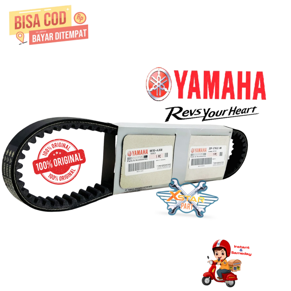 Jual ORI VBELT V-BELT PLUS ROLLER KODE (2DP-WE76J-00) PRESISI ORIGINAL ...