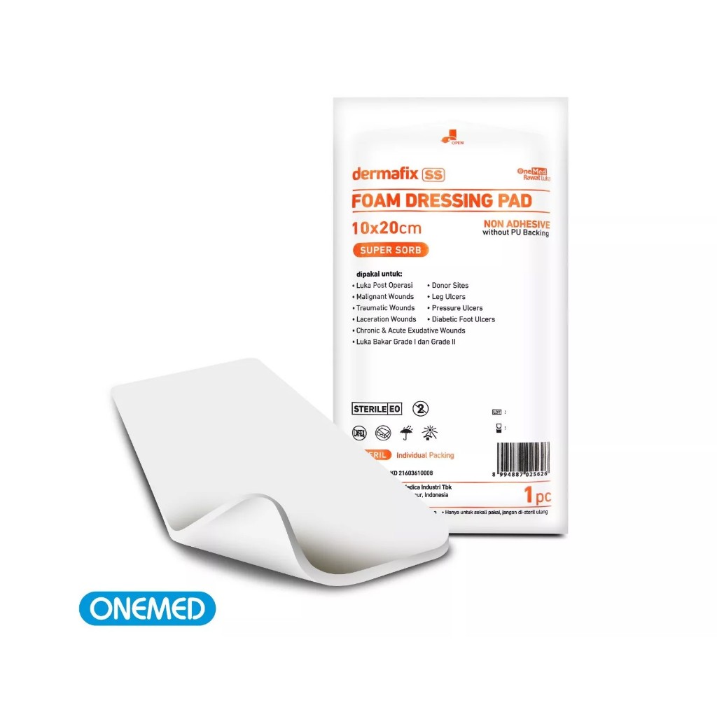 Jual Dermafix SS Foam Dressing Pad 10x20 cm/10x10cm Box 10's | Shopee ...