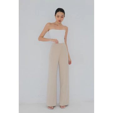 Chloebeautyshop Celana Kulot Panjang Highwaist Wanita