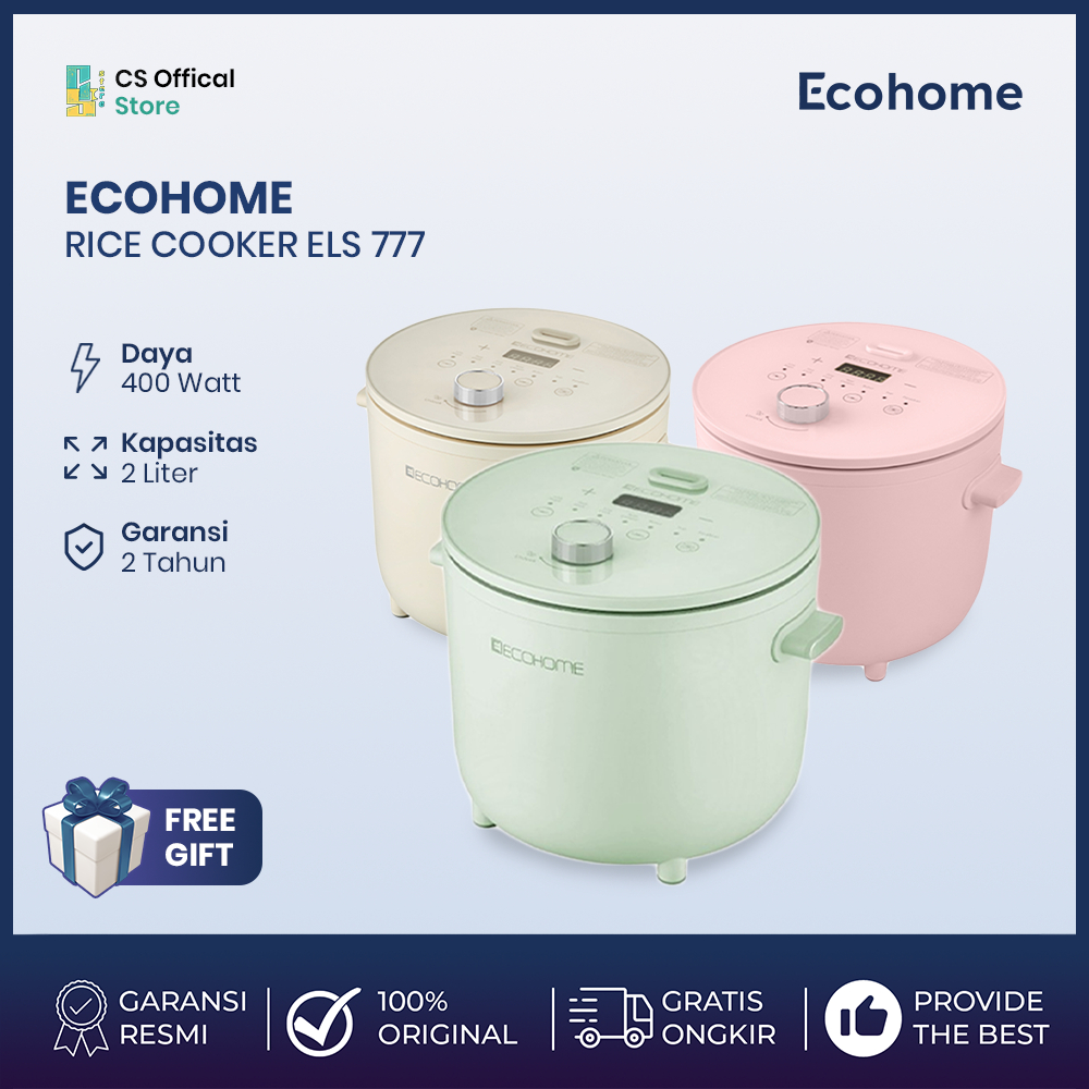 Jual ECOHOME Rice Cooker Low Carbo ELS 777 With 0.8L Penanak Nasi ...
