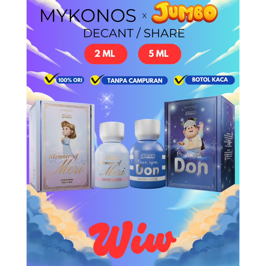 Jual Decant Parfum Mykonos Jumbo Memoir of Meri dan Once Upon Don Botol ...