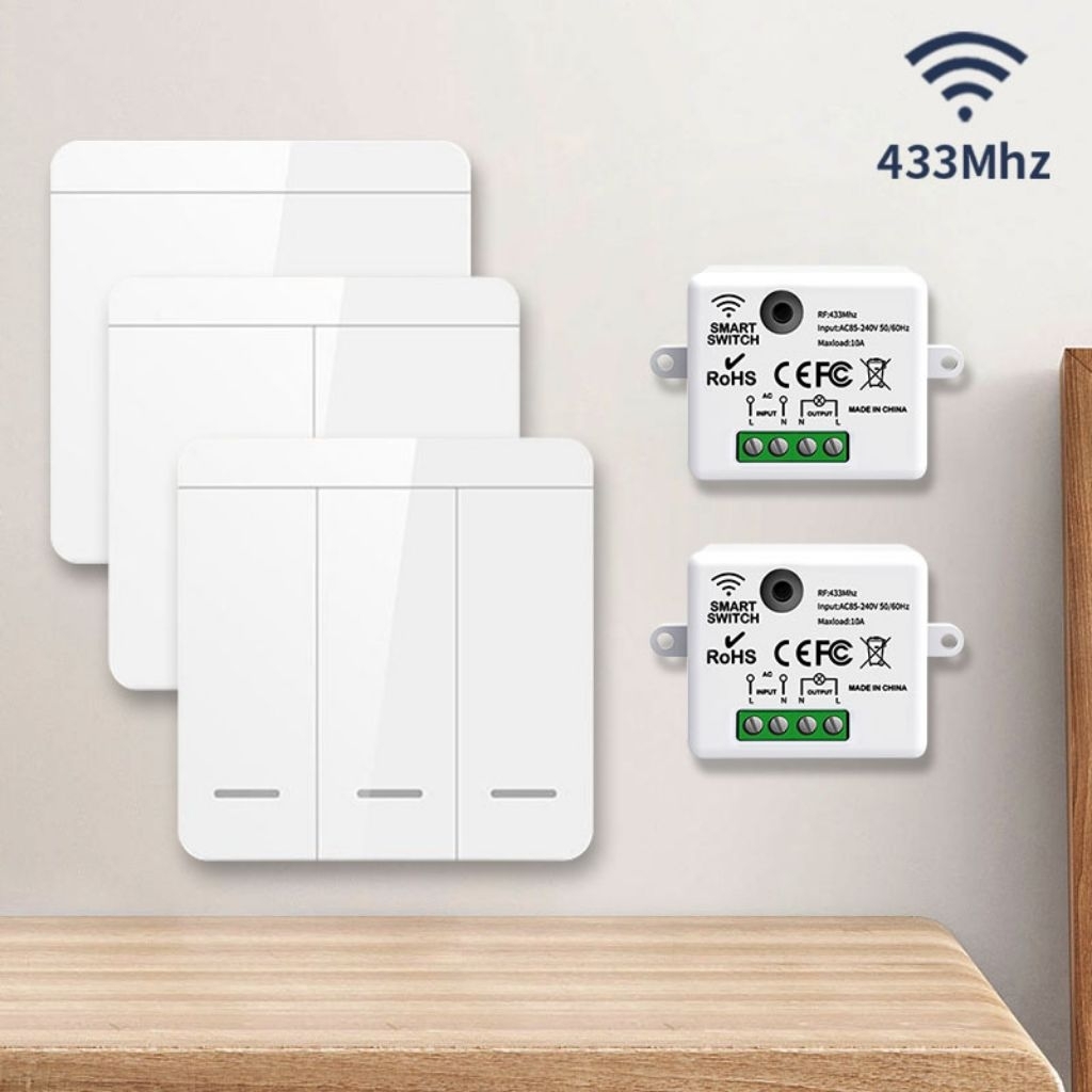 Jual Saklar Lampu Remot Wireless Smart Switch 433MHz | Shopee Indonesia