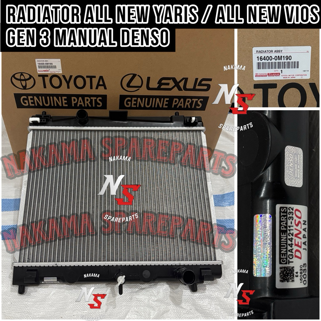 Jual Radiator assy all new Vios - Yaris Gen 3 Manual original denso ...