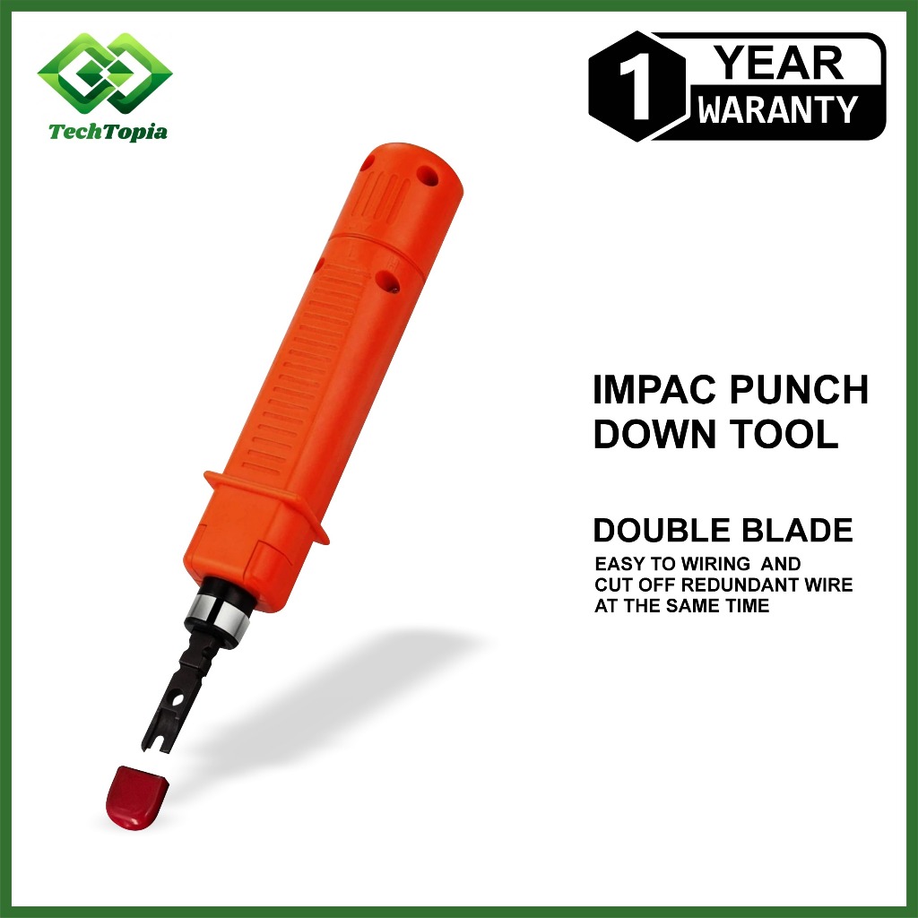 Jual TechTopia Tang Punch Down Tool Alat Pasang Kabel ke Patch Panel ...