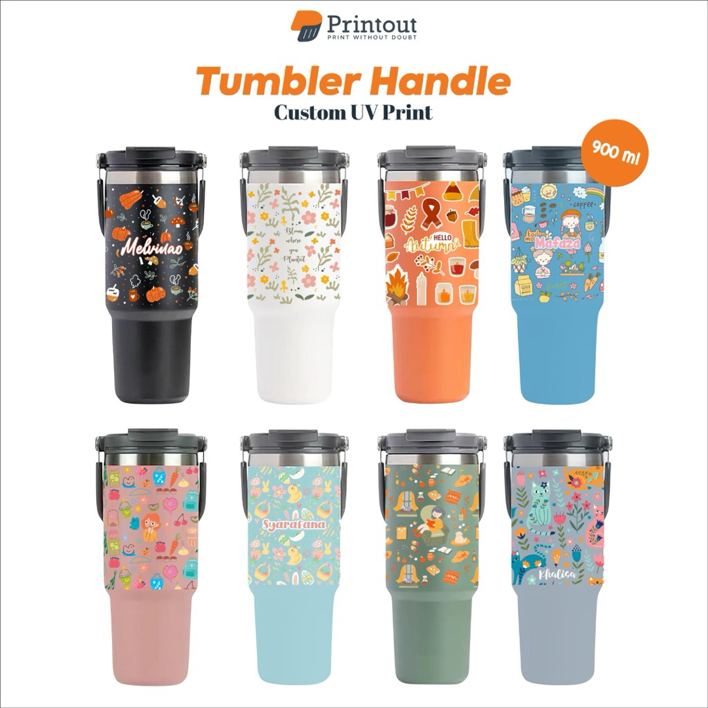 Jual Printout Custom Tumbler Handle | Tumbler Handle Dengan Sedotan ...