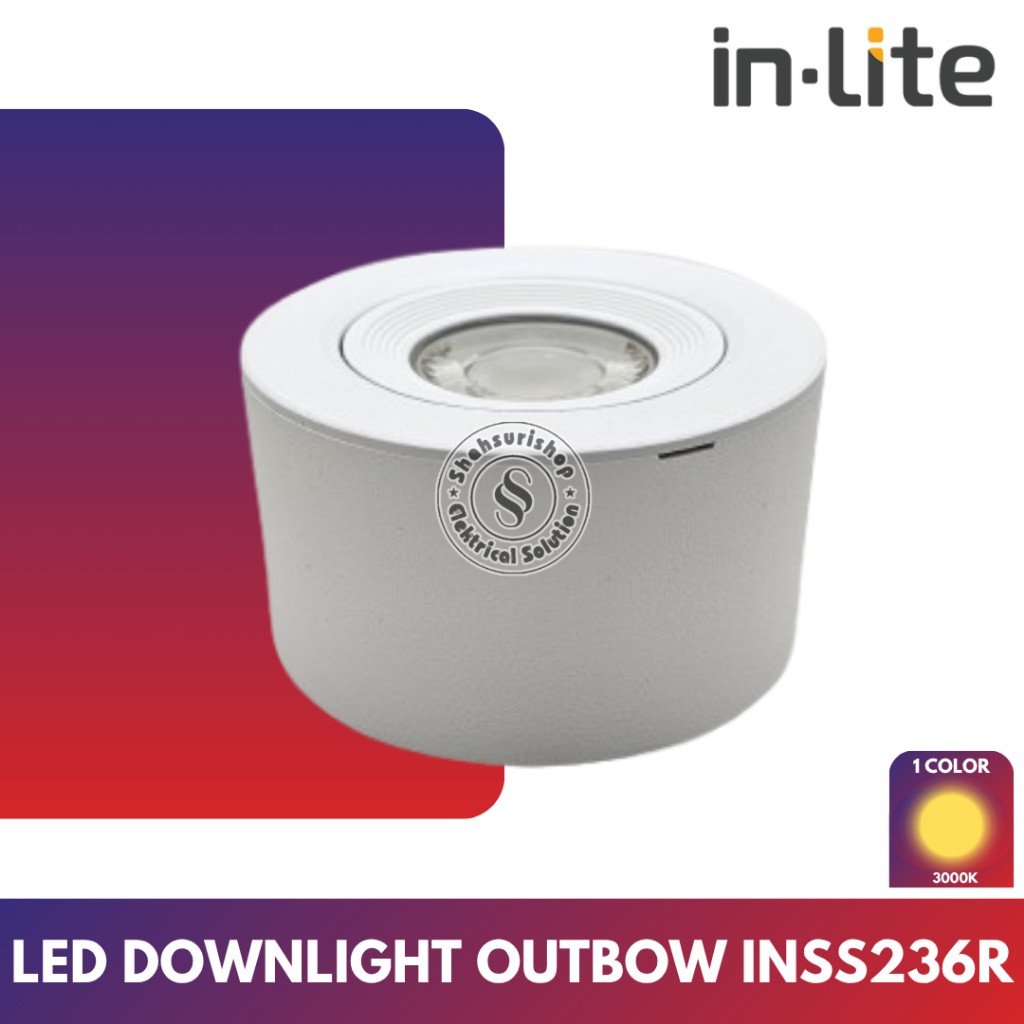 Jual IN-LITE LAMPU DOWNLIGHT OUTBOW TEMPEL INSS236-R INLITE LED ...
