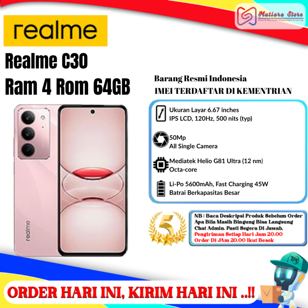 Jual Realme C30 RAM 4 GB Terlengkap & Harga Terbaru April 2026 | Shopee ...